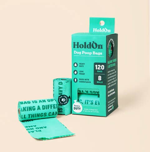 HoldOn Bags - Dog Poop Bags (120 Bags/8 Rolls)