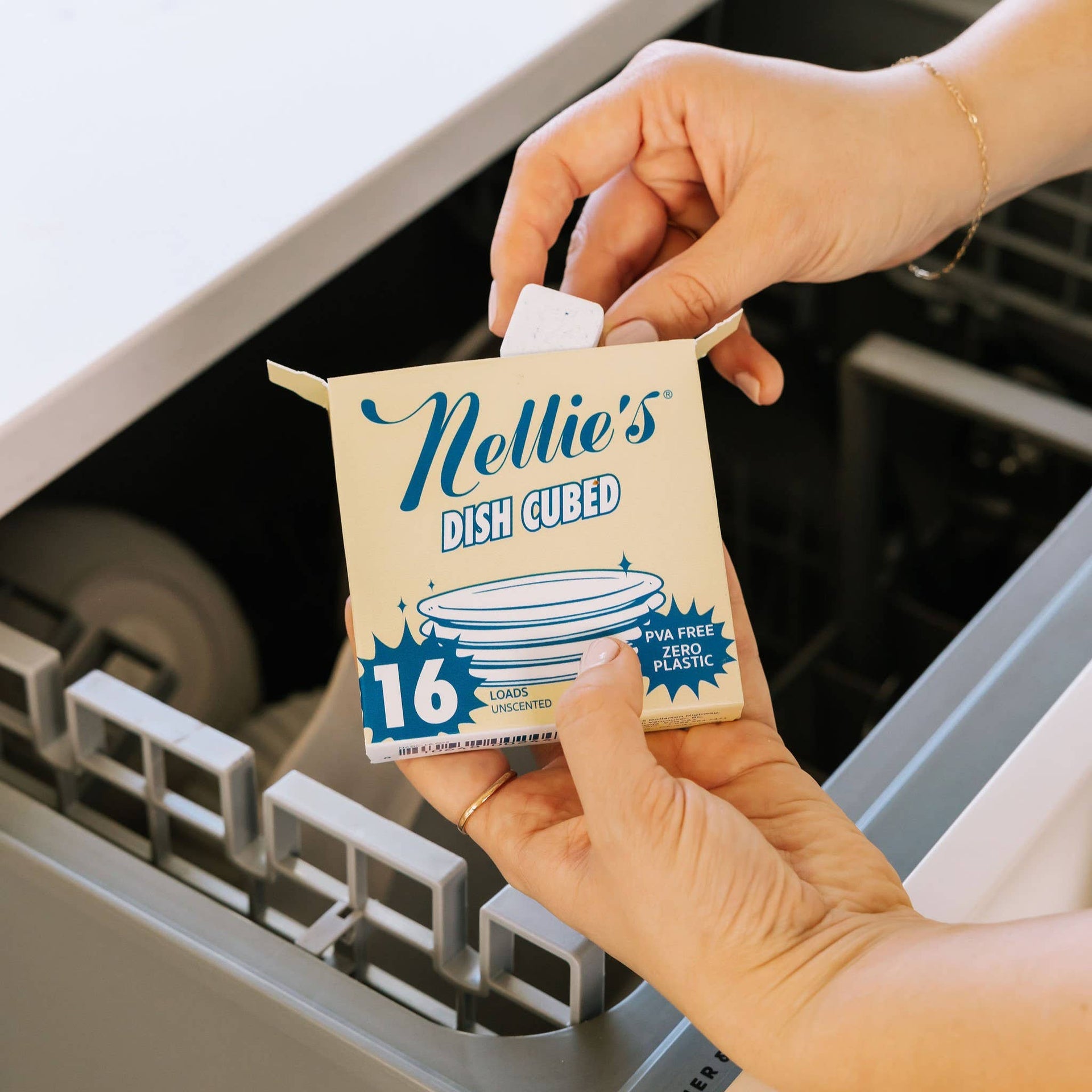 Nellie's Clean - Auto Dish Cubed, Pre-Measured Dishwasher Detergent 16PK