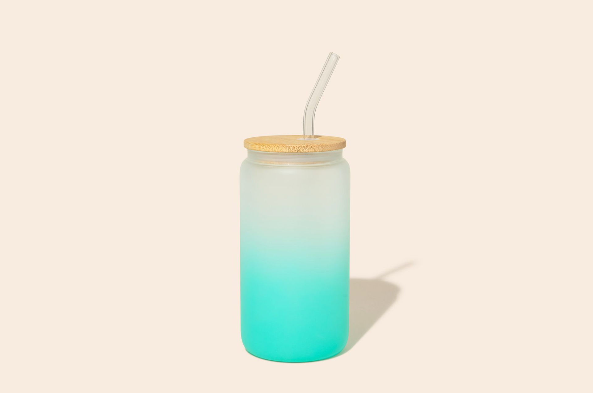 Reusable Glass Can Tumbler and Straw