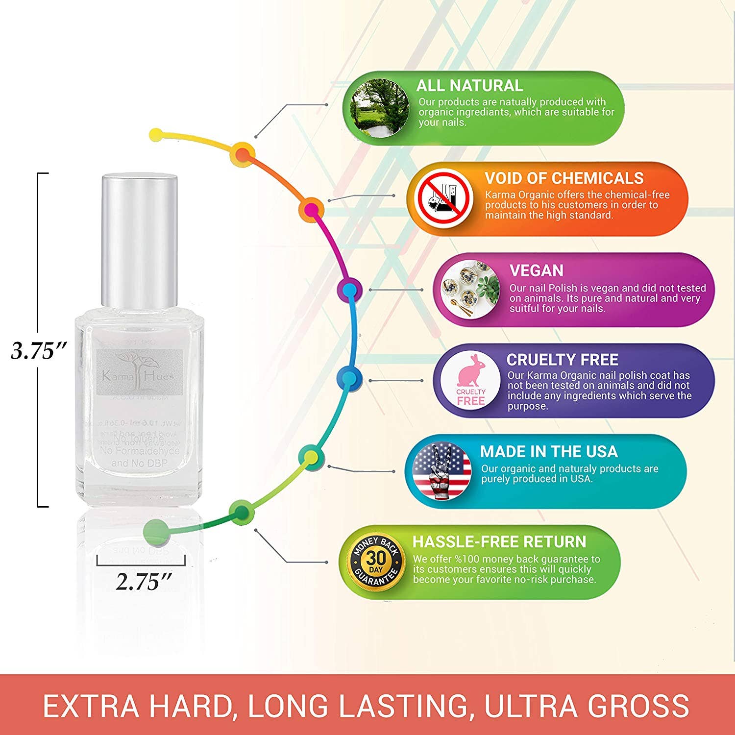 Karma Organic spa - Gel Finish Top Coat - Nail Treatment