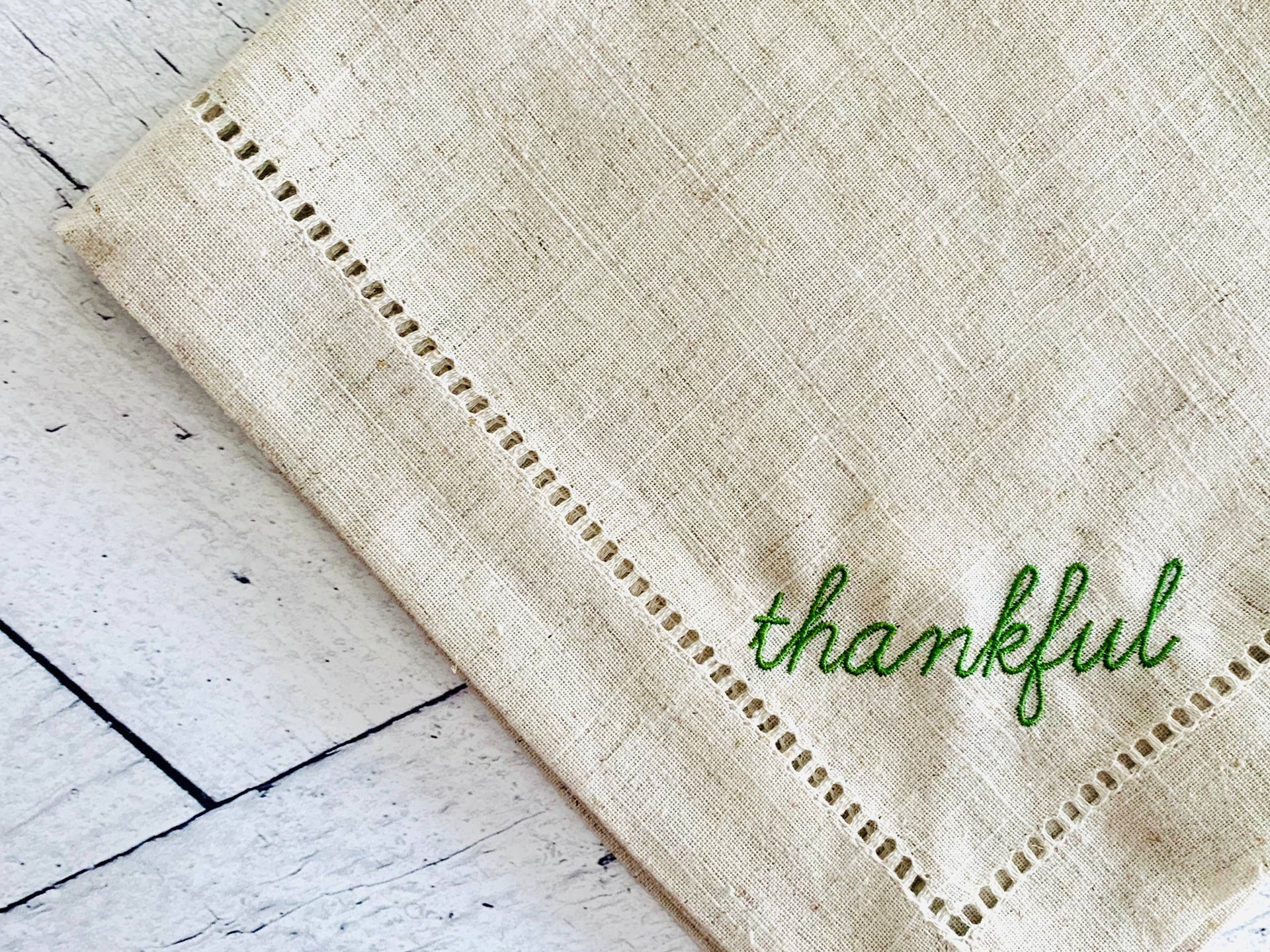 Dot and Army - Thankful Cloth Napkins, set of four