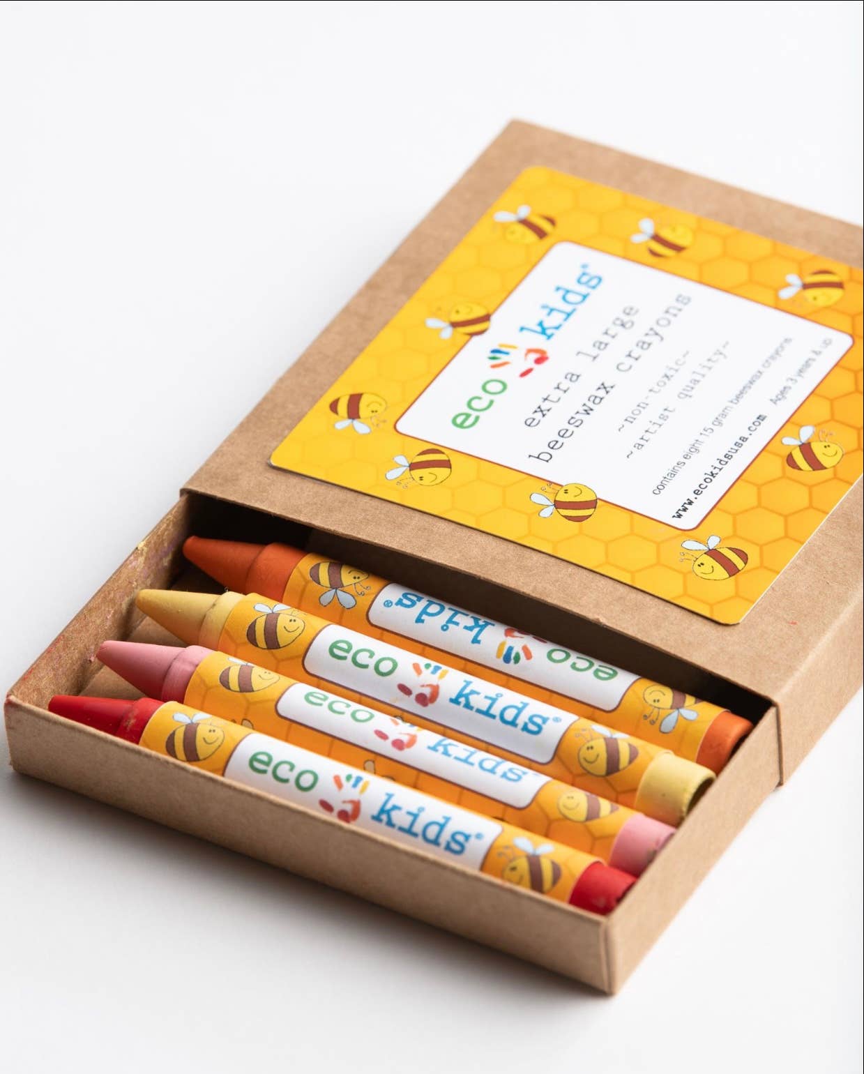 eco-kids - extra large beeswax crayons set of 8