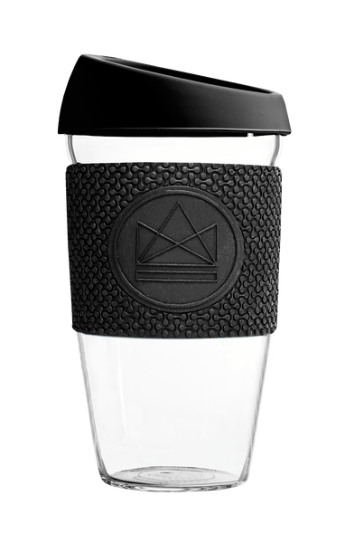 Glass coffee to go cup, Black